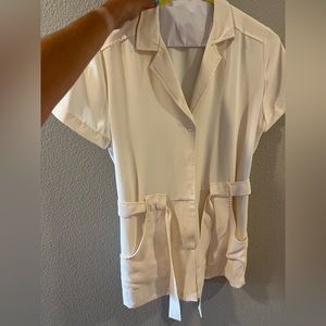 Amanda Uprichard cream romper size medium